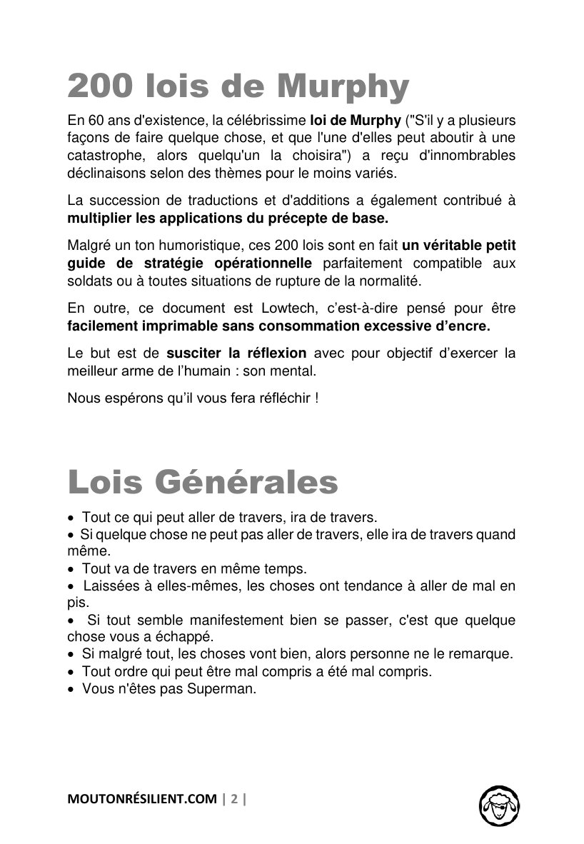 Les 200 lois de Murphy — page 2