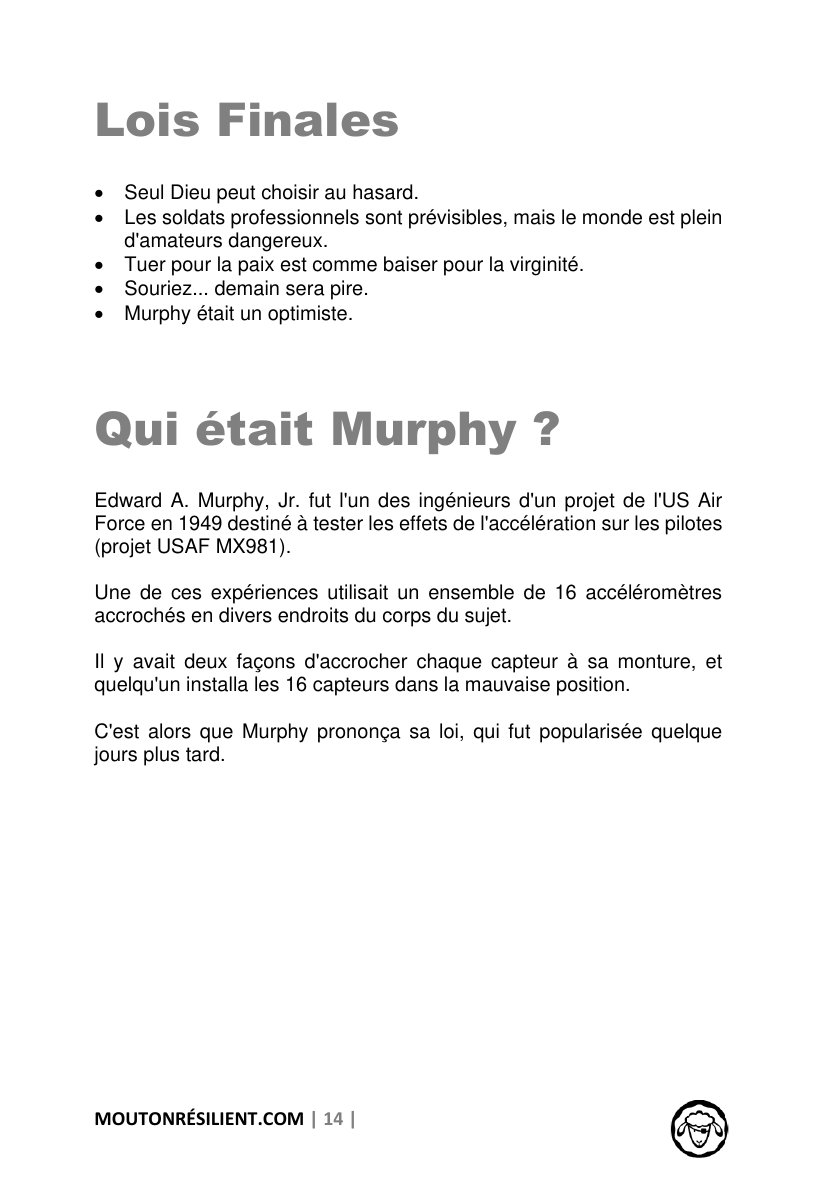 Les 200 lois de Murphy — page 14