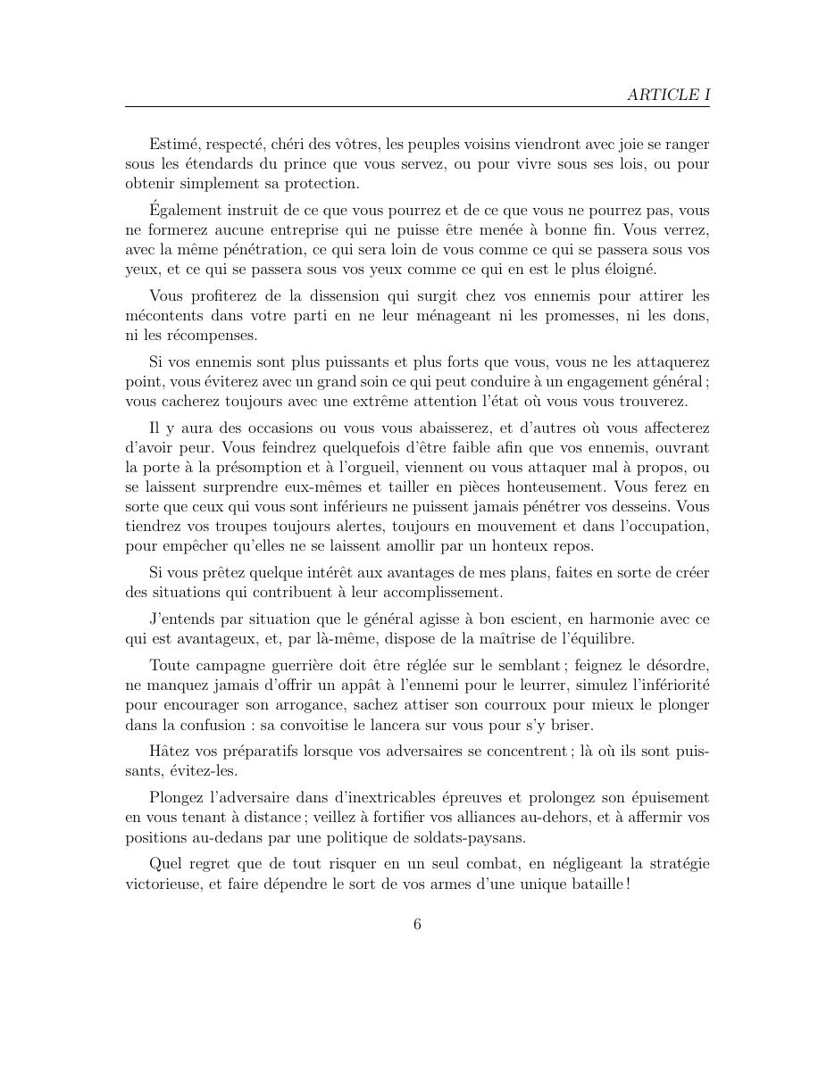 L’Art de la Guerre de Sun Tzu — page 7
