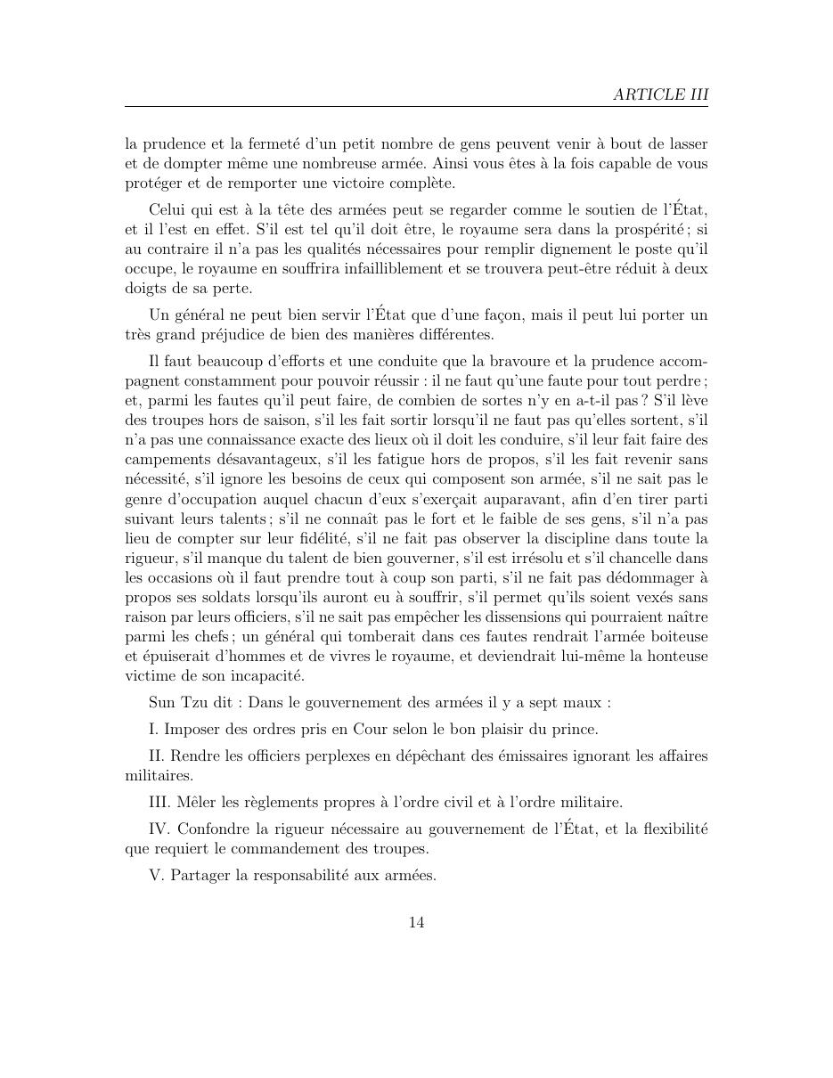 L’Art de la Guerre de Sun Tzu — page 15