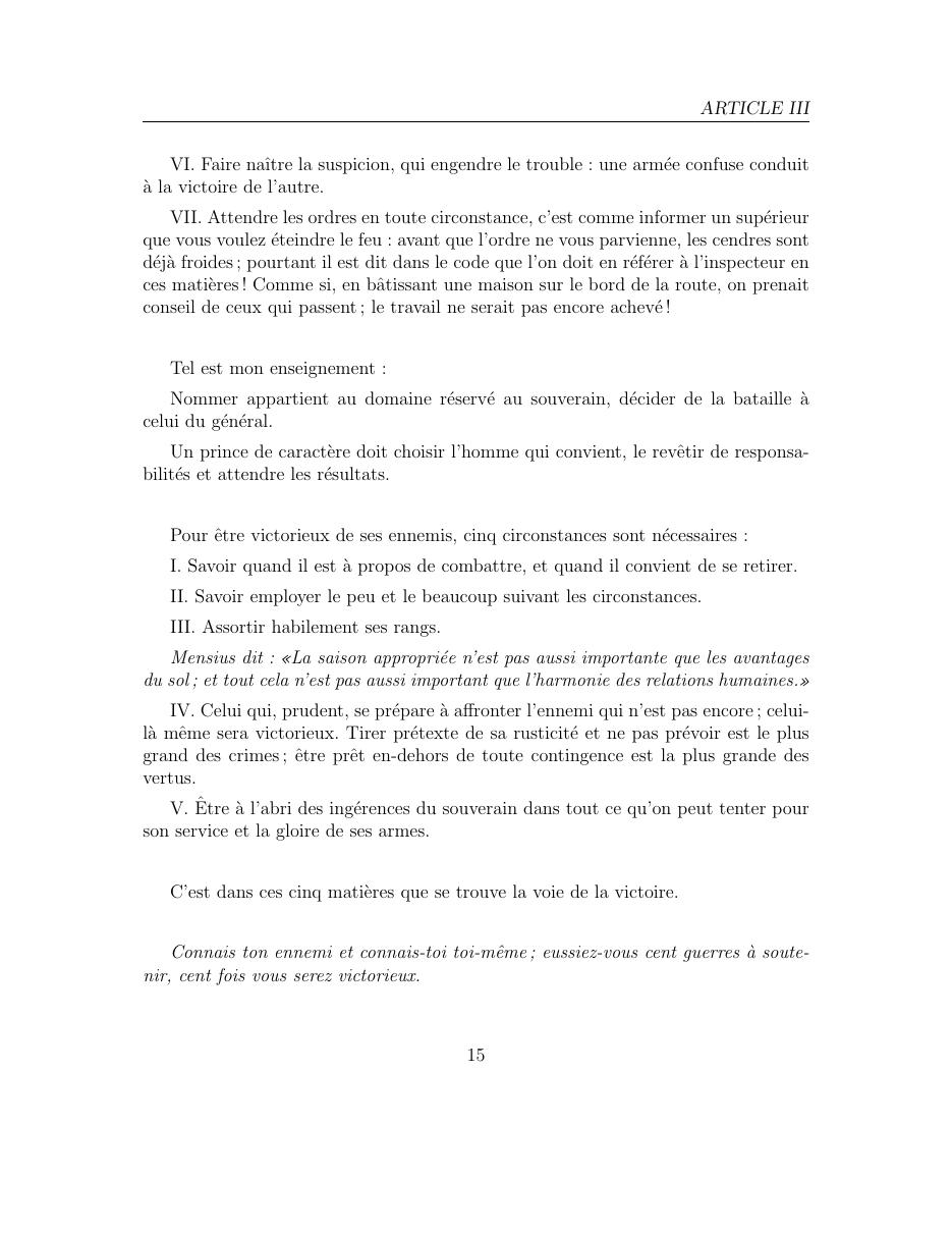 L’Art de la Guerre de Sun Tzu — page 16
