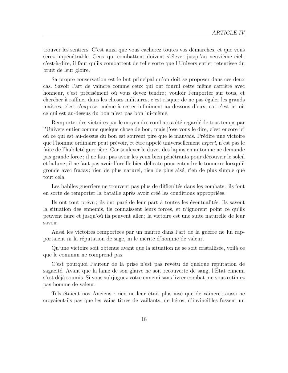 L’Art de la Guerre de Sun Tzu — page 19