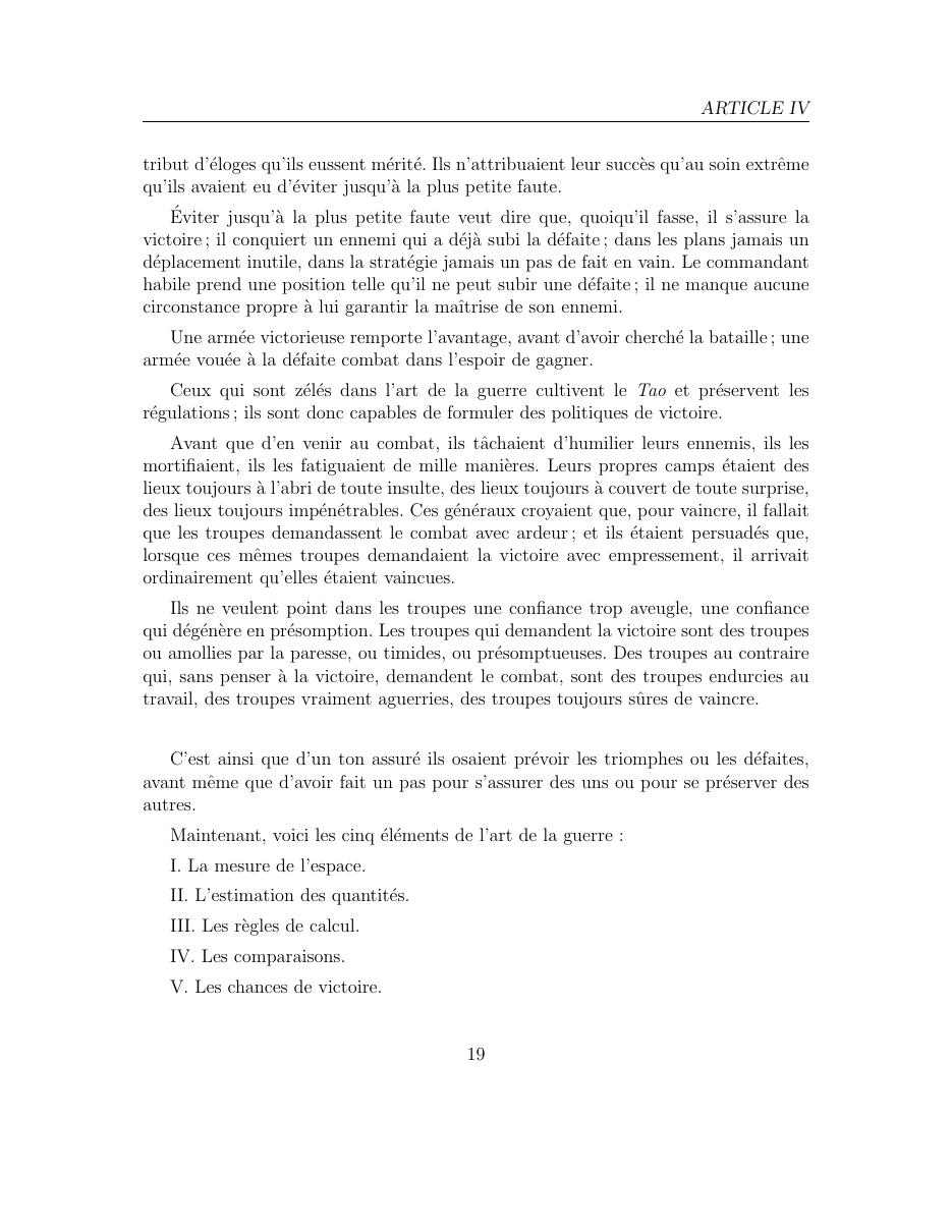 L’Art de la Guerre de Sun Tzu — page 20