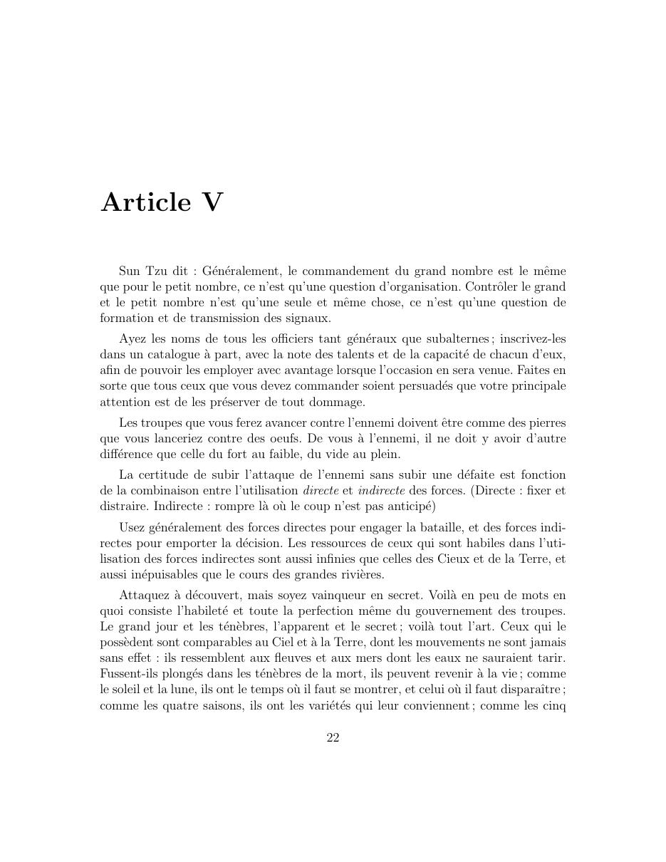 L’Art de la Guerre de Sun Tzu — page 23