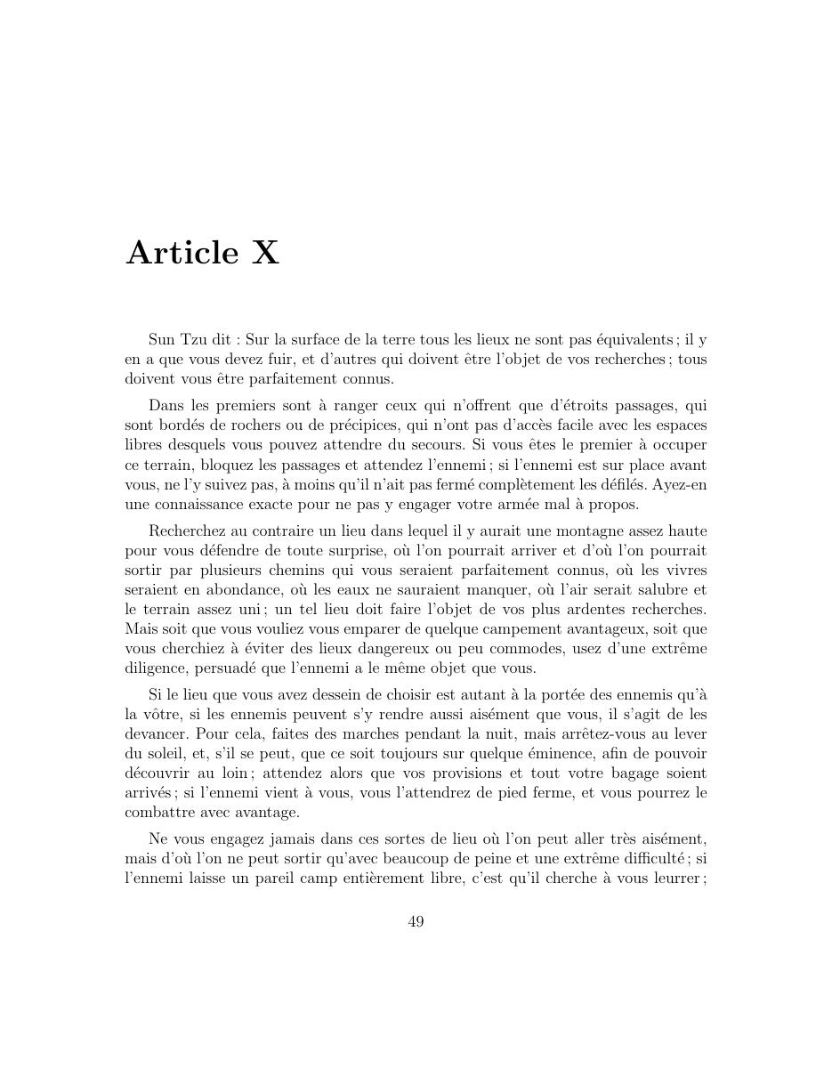 L’Art de la Guerre de Sun Tzu — page 50
